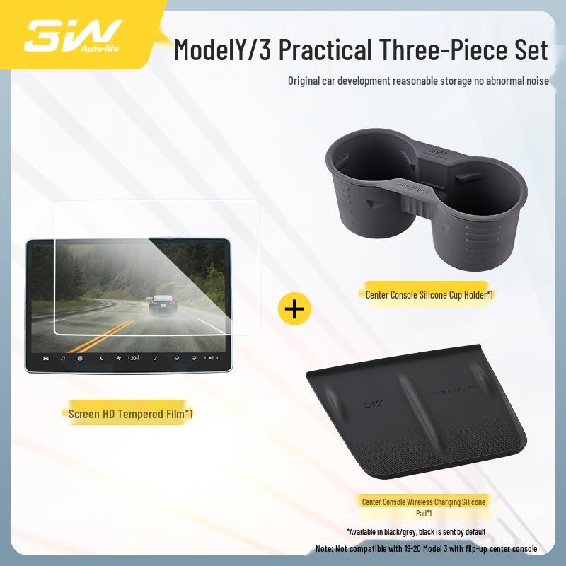 Tesla Model Y & 3 Displayschutz - Gehärtetes Glas, HD-Displayfolie, Schutz für die Mittelkonsole.