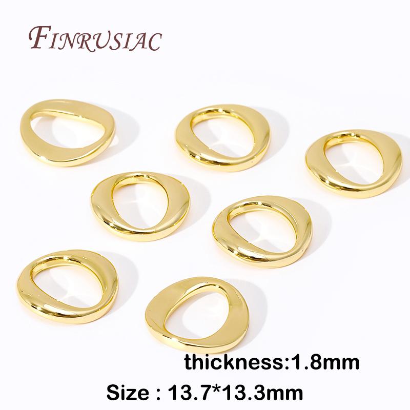 

Arc Closed Ring Connectors 18K Gold Plated Brass Connecting Charms Pendant High Quality Jewelry Making Supplies DIY Accessories 5 Pieces