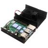 Aluminum Alloy Raspberry Pi 4 Model B Case with Cooling Fan - Drop-proof, Shockproof, Sturdy, and Durable Protective Shell.