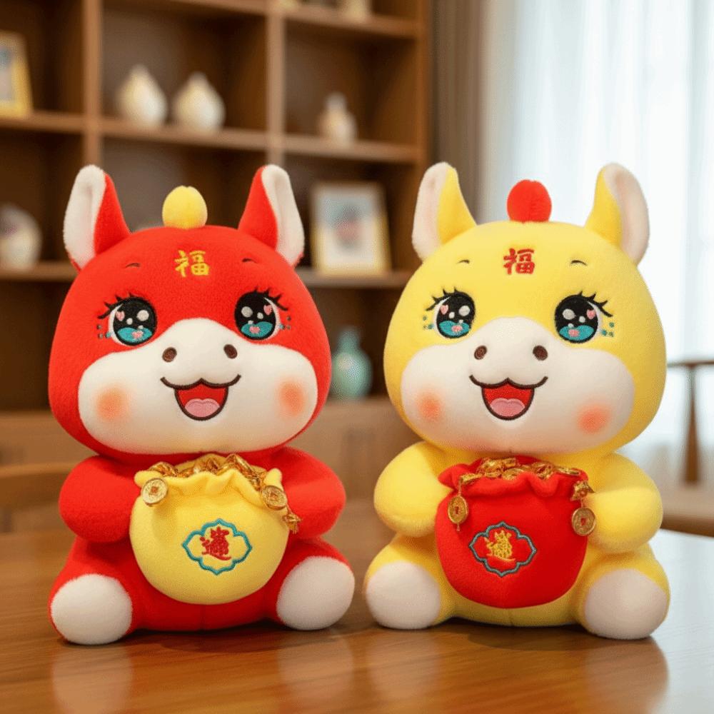 Mascot Dolls Stuffed Horse Toy Cute Zodiac Pony Figurine 2026 Horse Plush Doll Chinese New Year