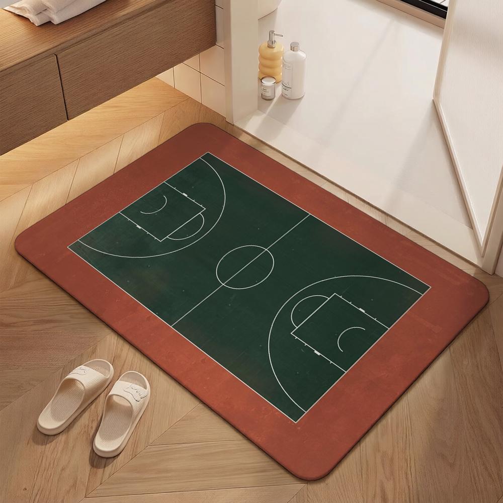 Basketball Court Patterned Rug Soundproof Noisereducing Carpet For Study Reading Area Home Party Decor Halloween Gift