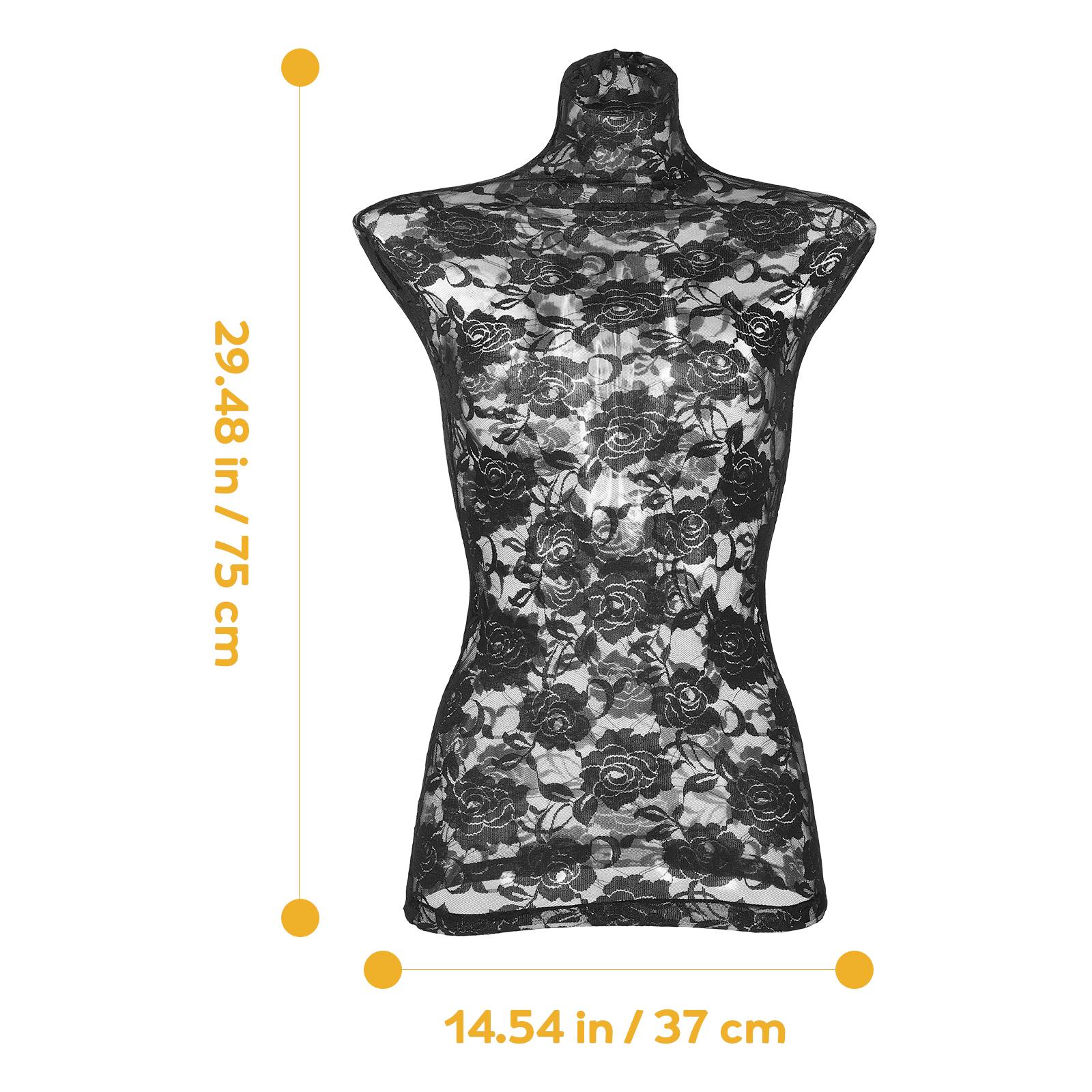 

Mannequin Lace Cover Mannequin Cloth Cover For Female Body Dress Form Decoration Fake Body Mannequin Covers For Sewing чёрный