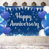 Decorations Supplies Navy Blue Happy Anniversary Large Party Banner Birthday Party Women
