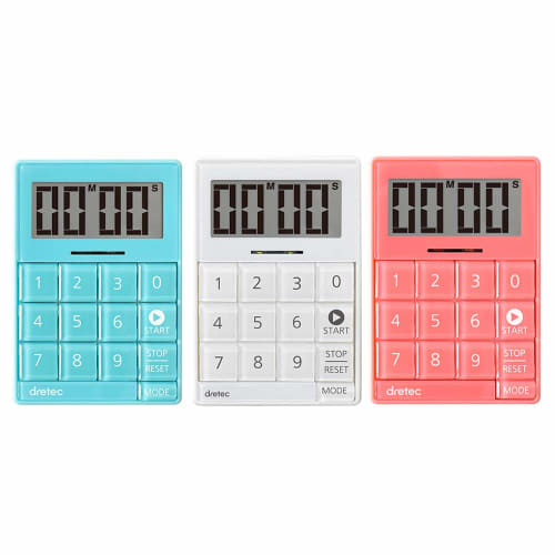 dretec Digital Cubic Timer with Sound and Light, Silent Function, White