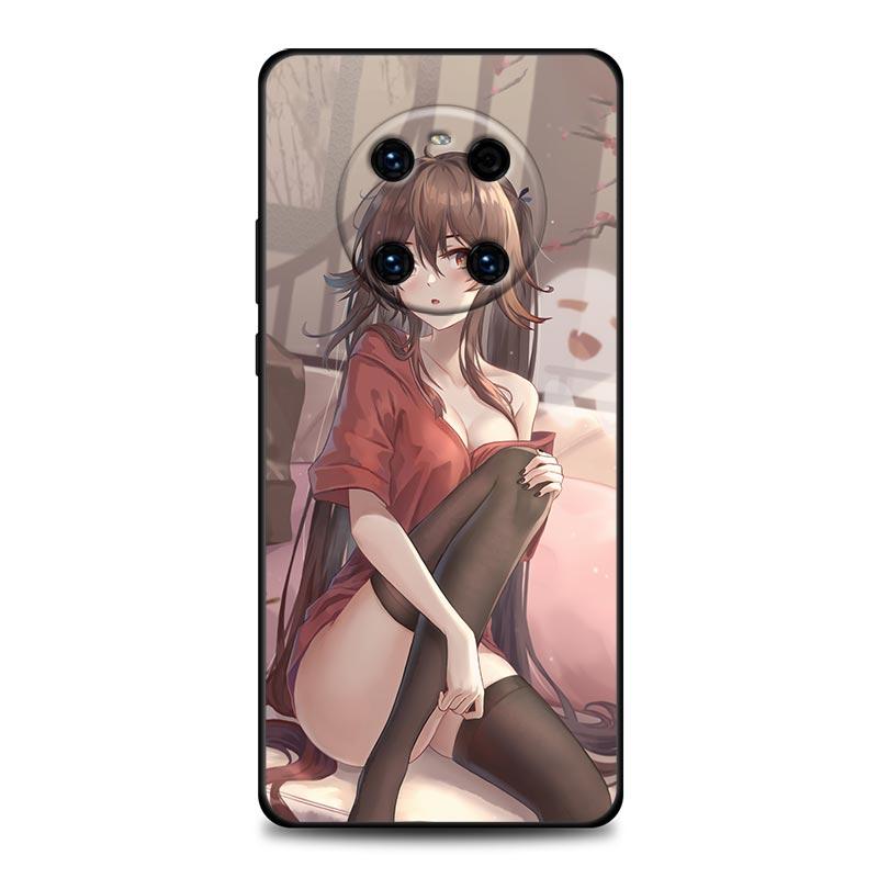 Genshin Impact Hu Tao Anime Phone Case For Huawei Mate 10 20 40 40Rs Y6 Y7 Y7a Y8s Y8p Y9a Enjoy 20e 2019 5G Lite Pro Plus Cover