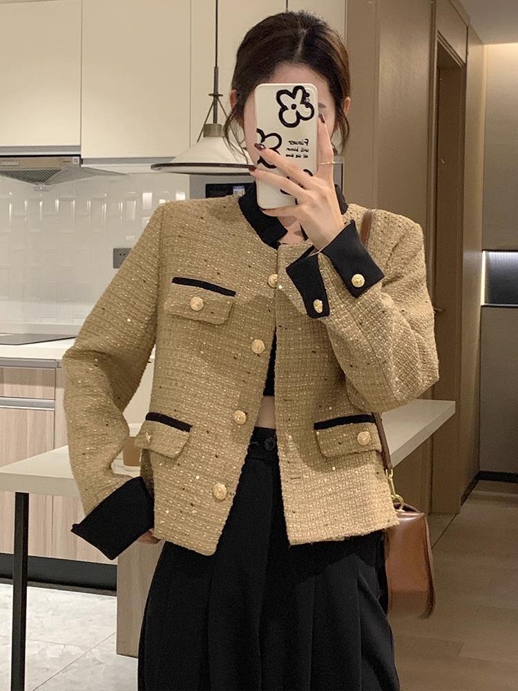 French Temperament Socialite Xiaoxiangfeng Jacket Women's Clothing Autumn and Winter High-end Small Short Casual Versatile Top
