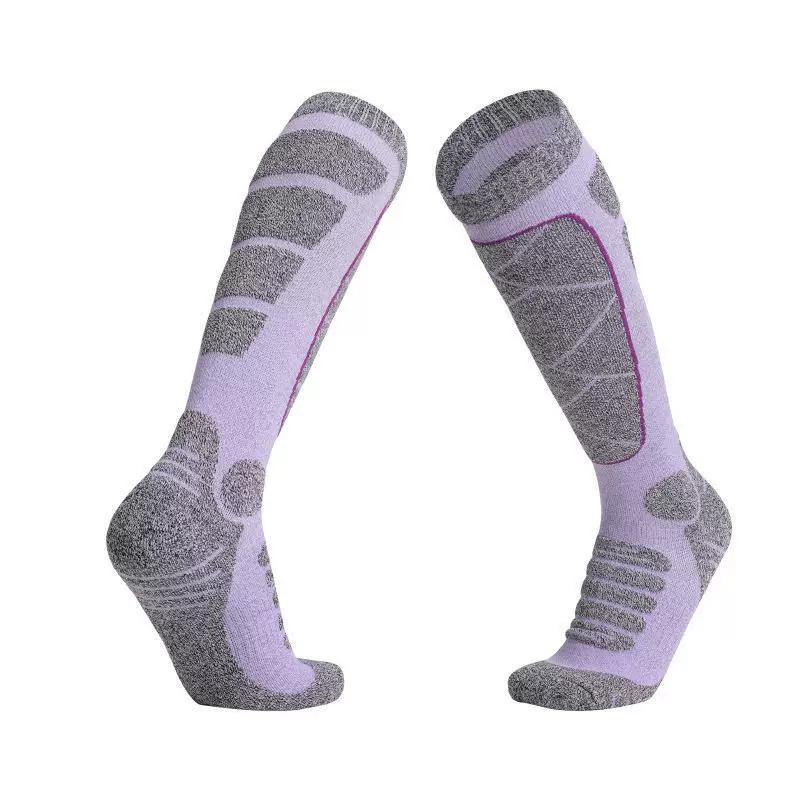 Men's Ski Socks for Outdoor Mountaineering, Thickened Terry Snow Socks for Autumn and Winter, Women's Warm Mid-High Breathable Socks