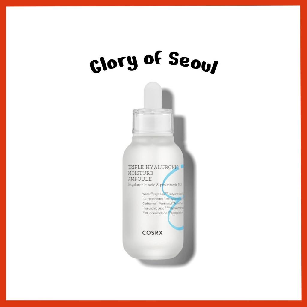 

[COSRX] Triple Hyaluronic Moisture Ampoule, 40ml / 1.35 fl.oz | Hyaluronic Acid Viscous Serum