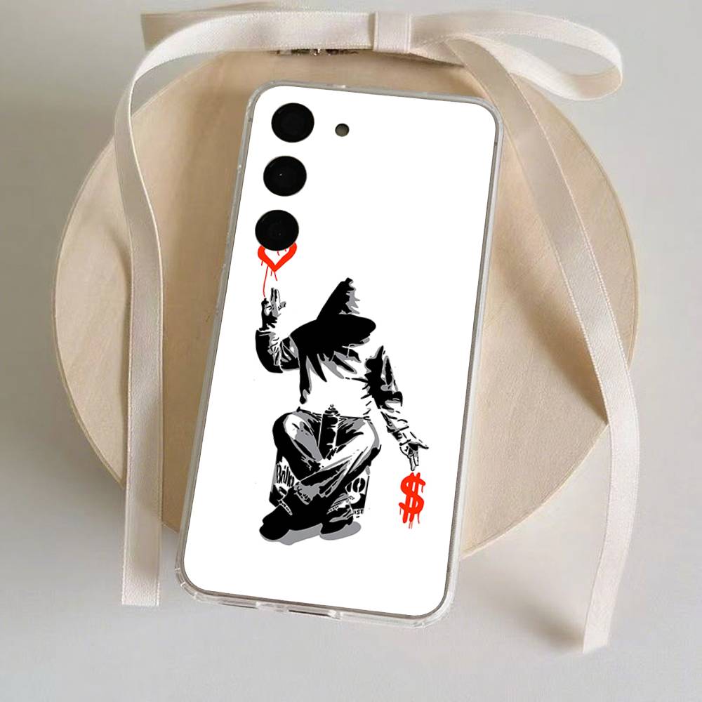 Graffiti Artist B-Banksy-S Phone Case Ultra Clear Phone Case For Samsung Galaxy A52 A12 A51 S21 Edge S22 S23 S24 S20LITE Plus
