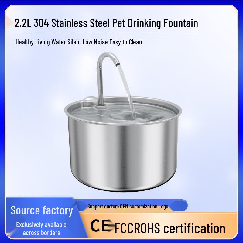 

Pet Little Fortune Smart Stainless Steel Cat Water Fountain 6 Filter Cartridges