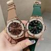 Watch Lady Domineering Personality Silicone Strap Sports Timing Running Seconds Large Dial Women'S Watch Diamond Waterproof