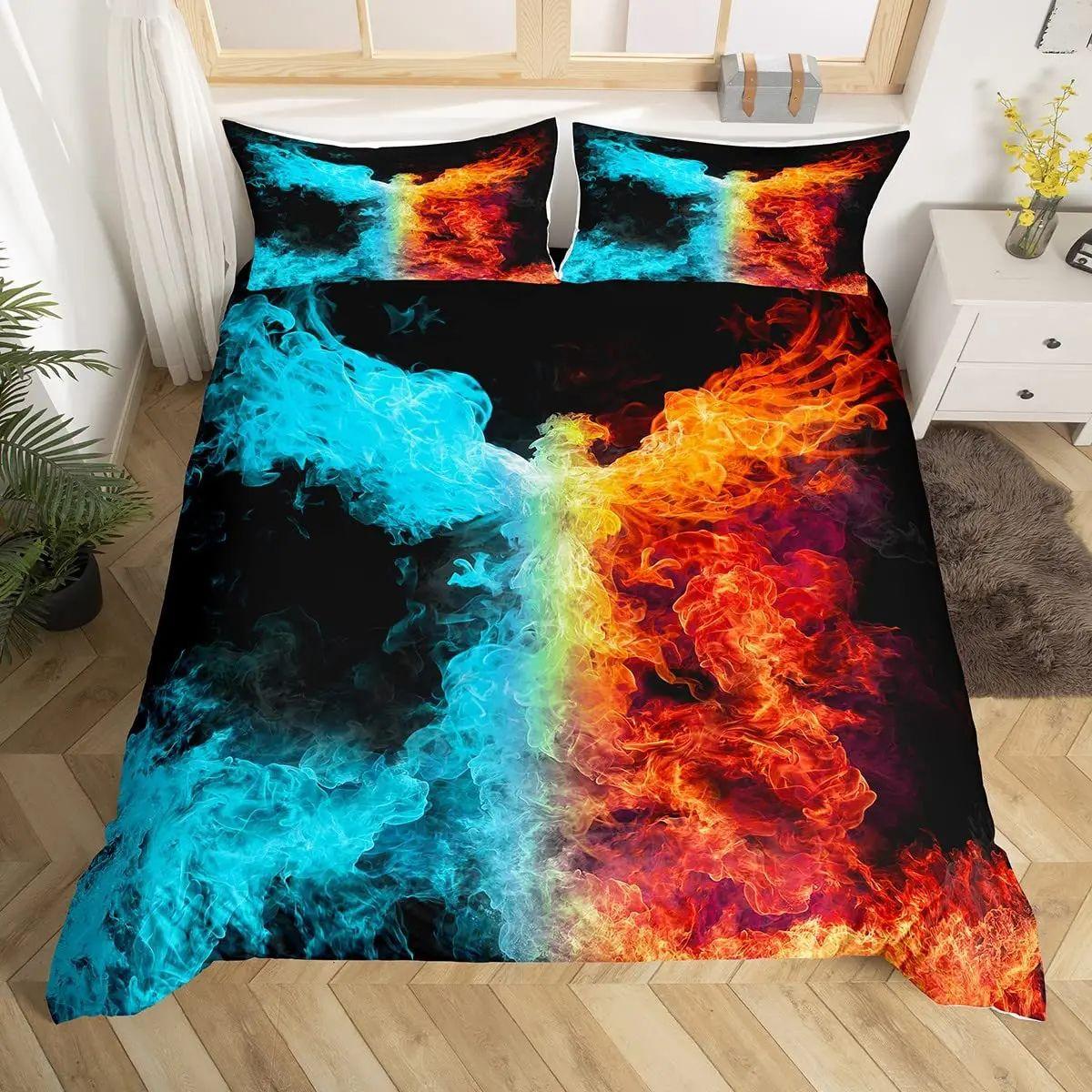

Mythical Phenix Dragon Marriage Oriental Duvet Cover Set King Queen Double Full Twin Single Size Bed Linen Set 135x200cm