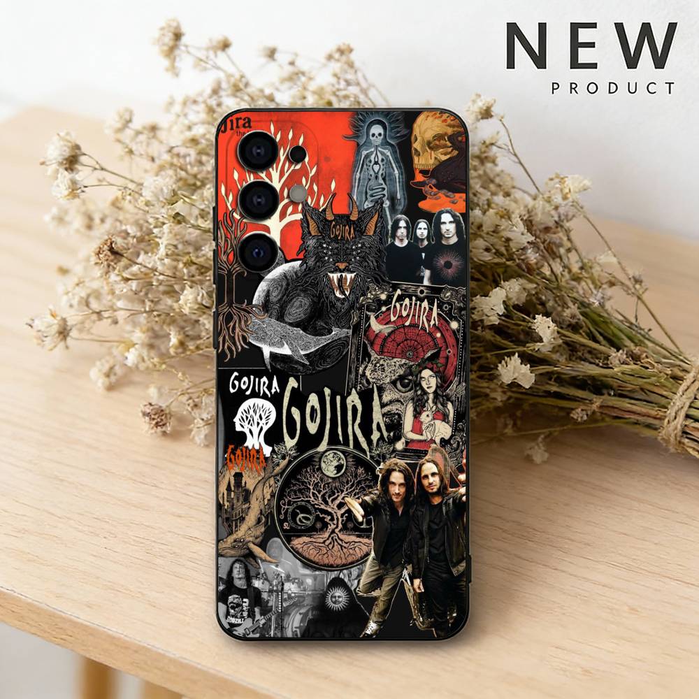 

fashion G-gojiras band phone Case For Samsung S26,25,24,21,22,23,30,20,Ultra,Plus,Fe,Lite Black Soft Cover Samsung S21 s305G