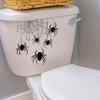 Web Halloween Spider Toilet Sticker Decor For Living Room Bedroom And Entryway