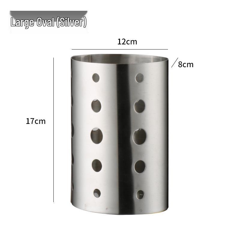 Durable Stainless Steel Chopstick Holder with Drainage Holes - Moisture-Proof and Anti-Fall, Ideal for Restaurants and Customizable with Logo.