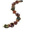 Gebrauchtes High-End Vintage Armband in Süßigkeitenfarben mit Blumenmuster