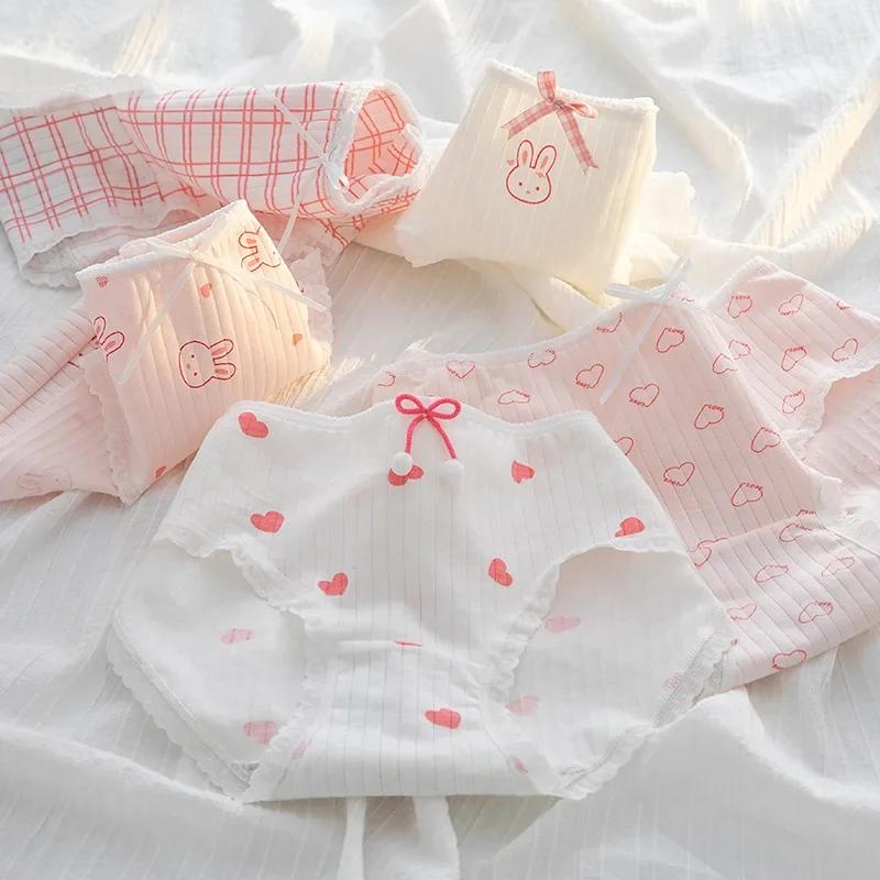 Cute Cartoon Fruit Cotton Girls Underwear Soft Breathable Animal Print Seamless Panties Women Strawberry Briefs Lingerie