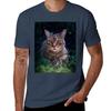 GreenEyed Cat TShirt Christmas Casual Tee Shirt