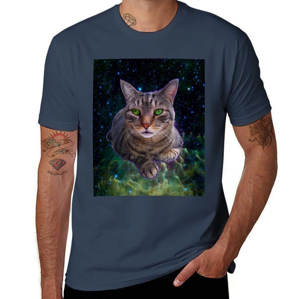 GreenEyed Cat TShirt Christmas Casual Tee Shirt