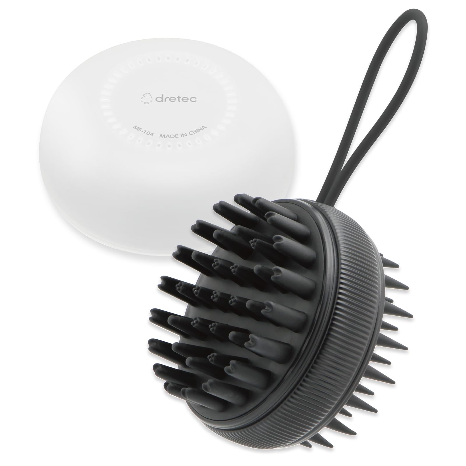 

Dretec Массажер для кожи головы Массажер для кожи головы Шампунь Тело с Ванной Ванная Кожа головы Способствует Кровообращение Силикон Черный Двусторонний Щетка, Щетка, Щетка, Массажер, Колпачок, Щетка, Щетка, Уход, чёрный