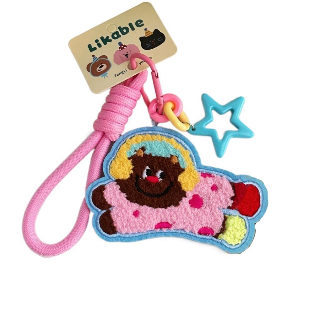 

Phone Chain Plush Doll Pendant Bag Charms Braid Rope Bag Charms Birthday Gift Style D
