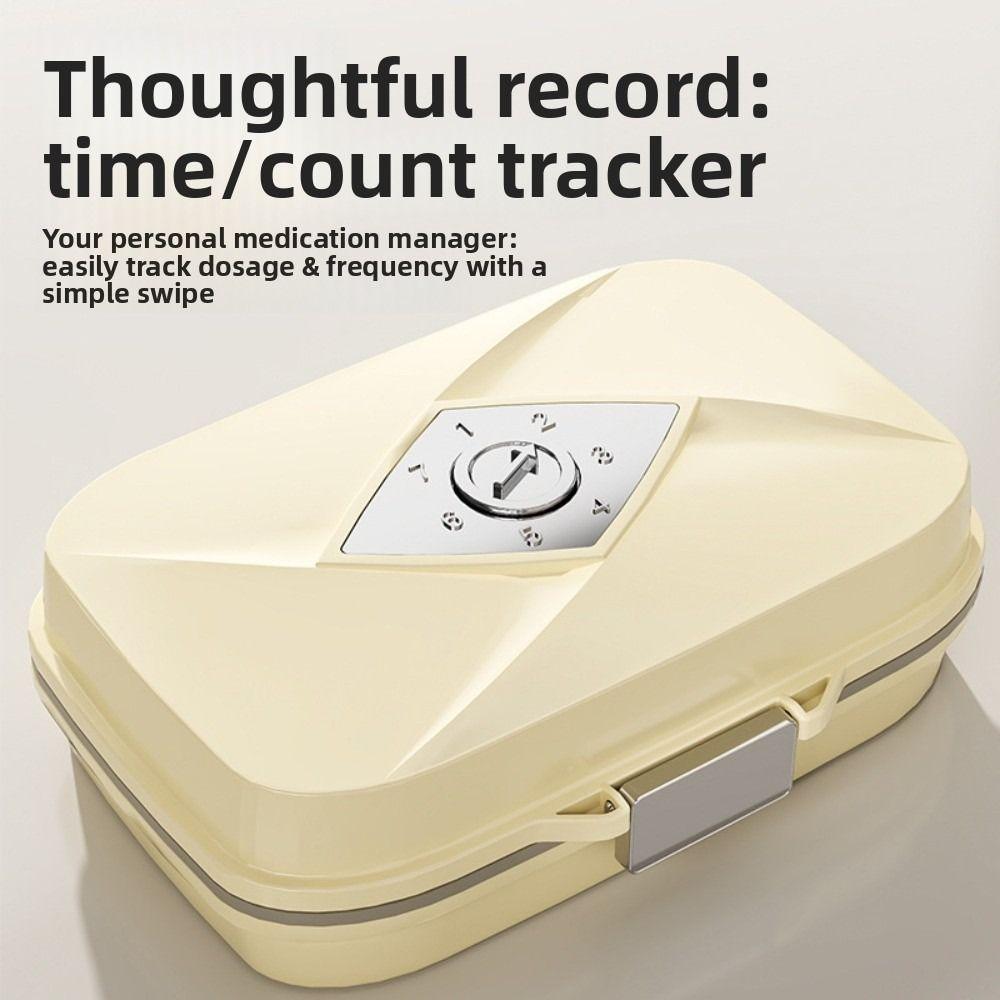 Grids Sealing 7 Grids Pill Box Medicine Tablet Container Mini Jewelry Storage Travel Pill Case Dustproof Plastic