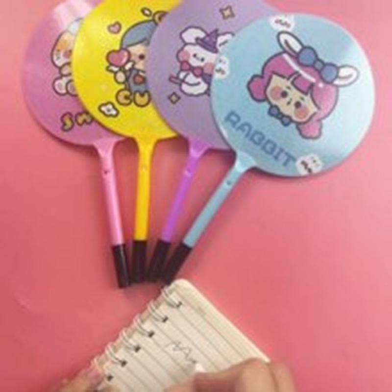 Creative Ballpoint Pen Cartoon Plastic Hand Fan Pens Cute Student Children School Stationery Wedding Party Gift