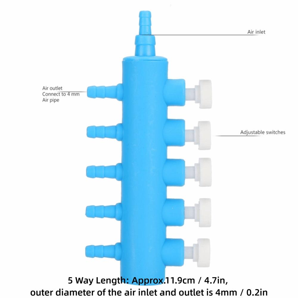 2PCS Set Plastic Aquarium Oxygen Pump Adapter Air Flow Control Aquarium Air Splitter  Fish Tank