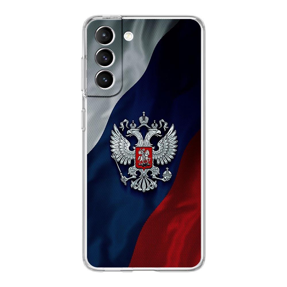 Phone Case For Samsung Galaxy S25 S24 S23 FE S22 Ultra S20 S21 5G S10 S9 Plus S10E S8 Soft Clear Cover National Flag RU FR UK