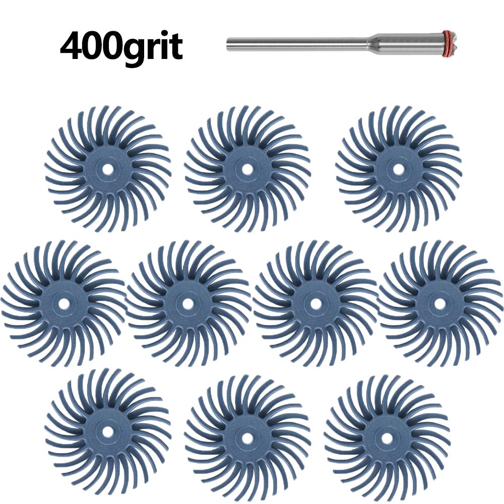 

10 шт. 1-дюймовый радиальный щеточный диск, абразивная щетка, хвостовик 3 2,35 мм, полировальный круг для детализации, для аксессуаров для роторного инструмента with 3mm shank