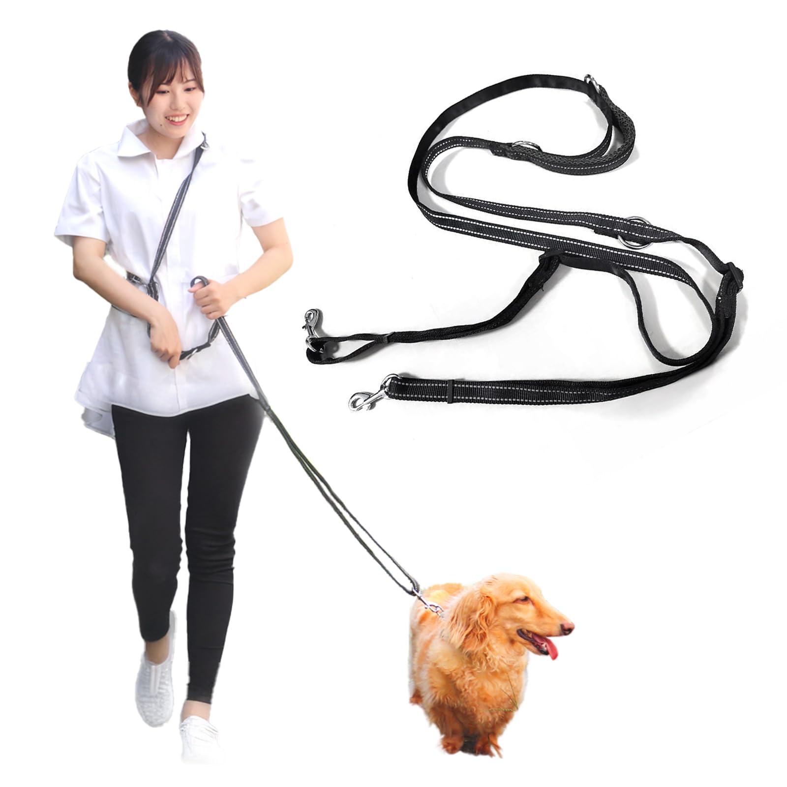 

AmberWave by Veterinary Dog Shoulder Adjustable Soft Lead for Small and Medium [Supervised Nurses] Lead, 3m, Length, Handheld, Dogs, Shoulder, чёрный