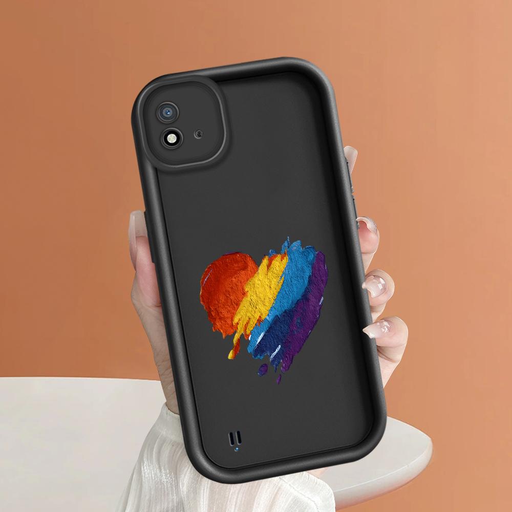 Weiches Silikon-Quadratleiter-Druckmuster-Telefongehäuse Vollständige Abdeckungskamera Stoßfestes Schutzgummigehäuse für OPPO Realme