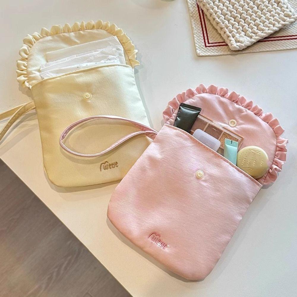 Cotton Cloth Mini Cosmetic Bag Bowknot Bow Makeup Bag Creative Sanitary Napkin Storage Bag  Travel