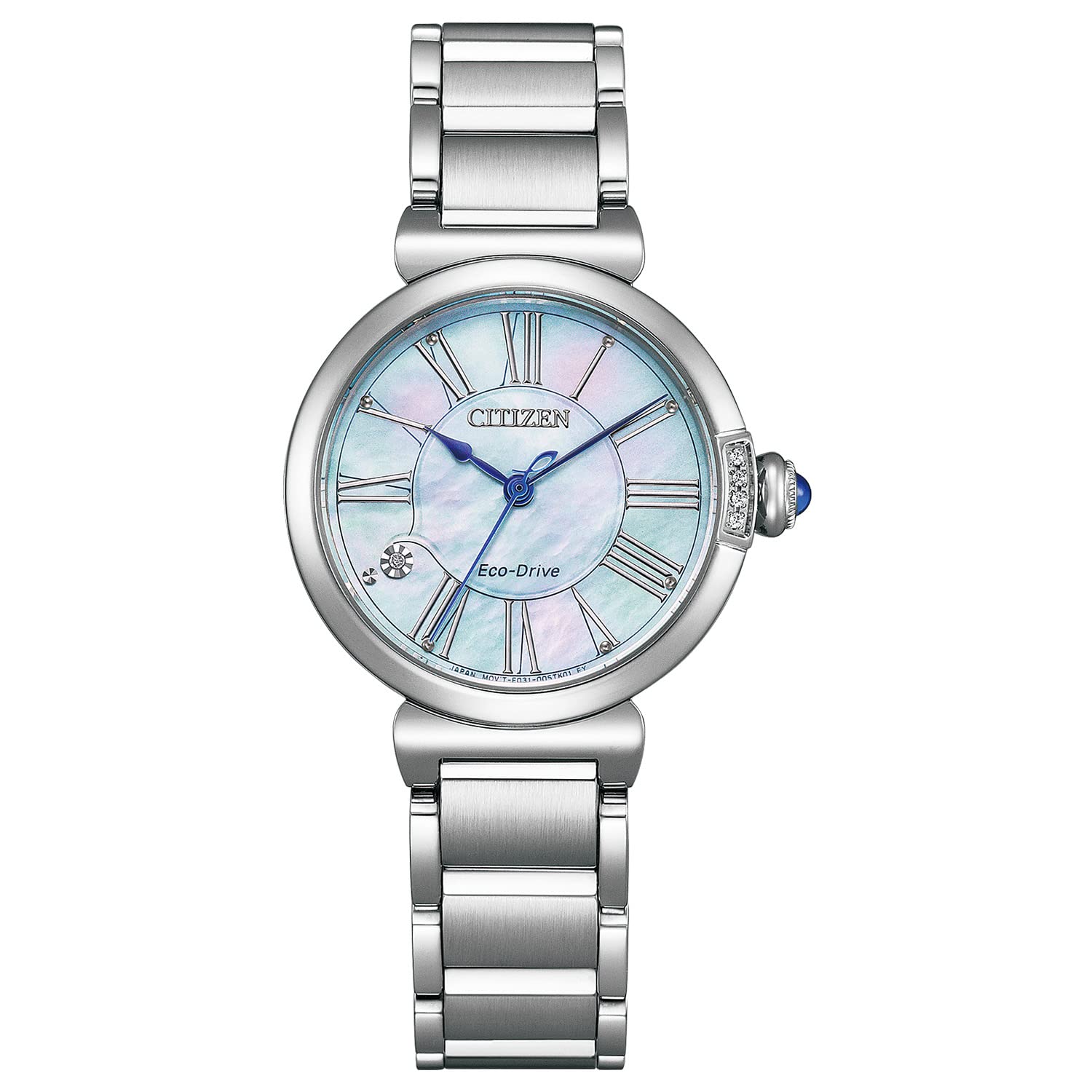 

[Citizen] Watch Citizen EL Eco Drive Waterproof Lily of the Valley Diamond White EM1060-87N Women s Silver