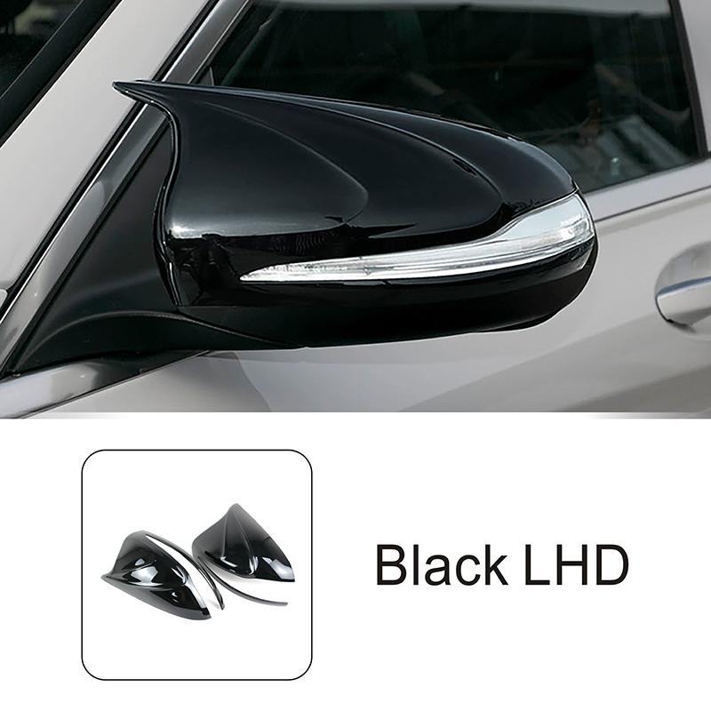Carbon Fiber Color Rearview Mirror Cap Cover Trim For Mercedes Benz C W205 E W213 GLC X253 Class 2016-2018 LHD Car Accessories