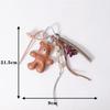 1 Piece Leather Little Bear Woven Rope Backpack Pendant Decoration  Diy Keychain Bag Accessories