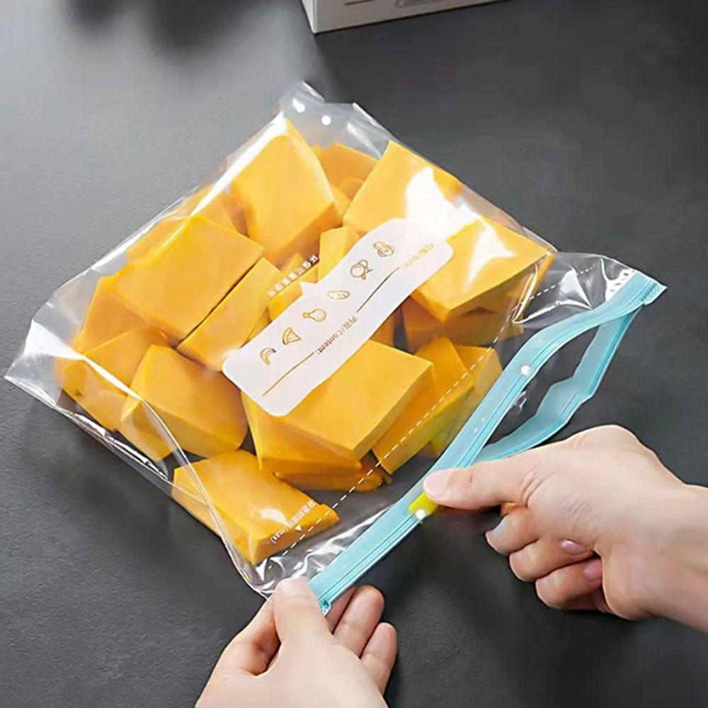

Reusable Food Saran Wrap Plastic Food Storage Bag New Zipper Bags Kitchen Refrigerator S-20Pcs