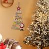 Christmas Tree Wooden Hanging Sign,Xmas Rustic Ornament Wood Wall Decor Santa Claus Door Hanger for