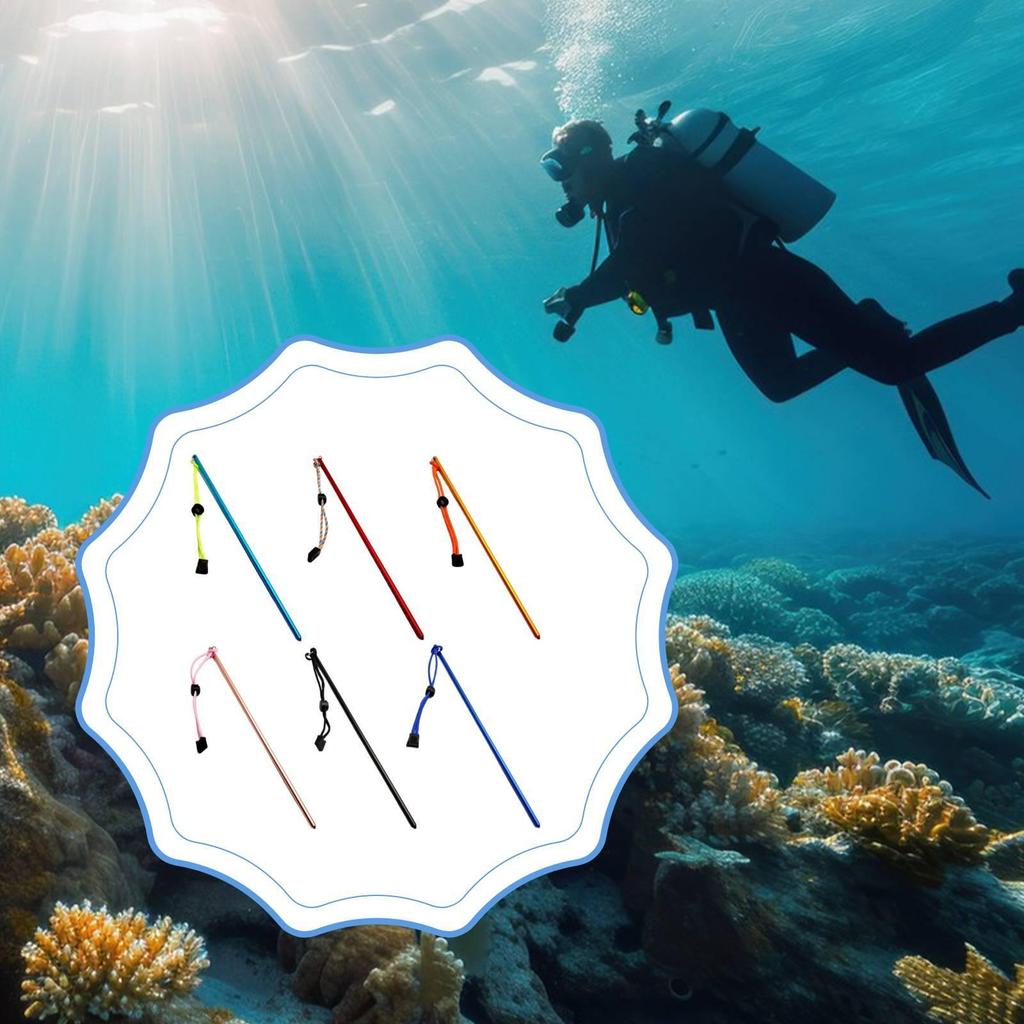 13" Diving Stick with Carrying Strap, Lightweight Underwater Shaker, Noise Generator,