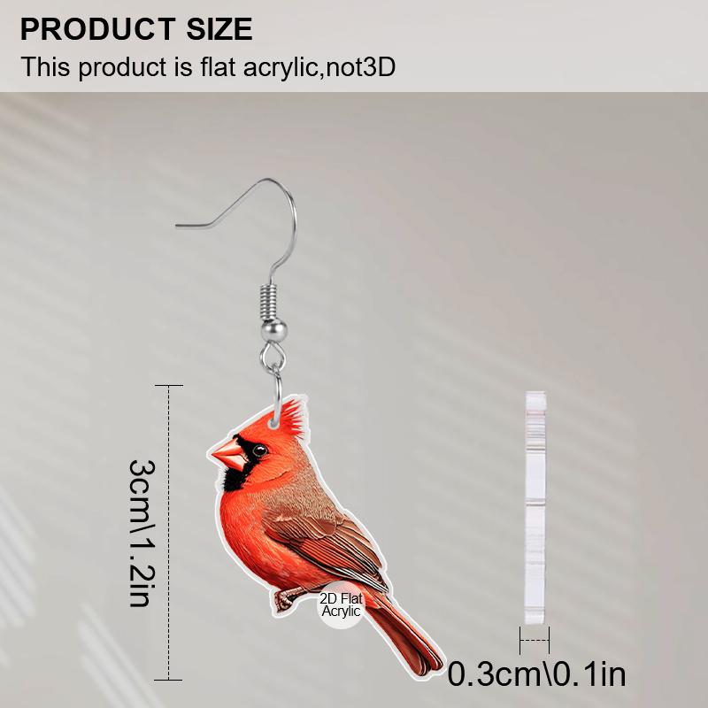2D Flat Acrylic Cute Christmas Red Robe Hanging Earrings, Suitable As A Holiday Gift for Women, Holiday Party Decorative Jewelry.