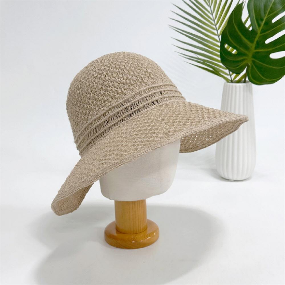 New Arrivals Open Run Women Beach Hat Paper Straw Long Brim Skimpy Design