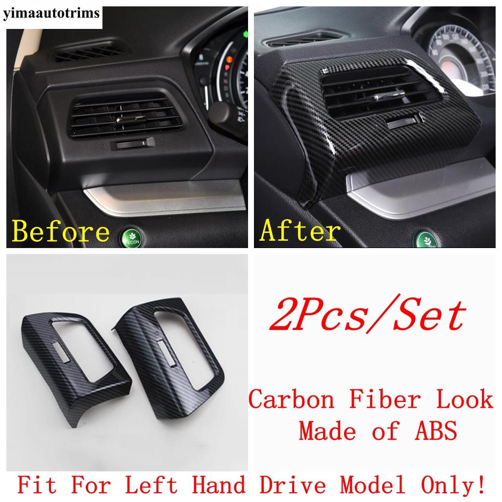 Carbon Fiber Accessories For Honda CRV CR-V 2012 - 2016 Dashboard Air Vent Gear Panel Handle Bowl Head Light Cover Trim Interior