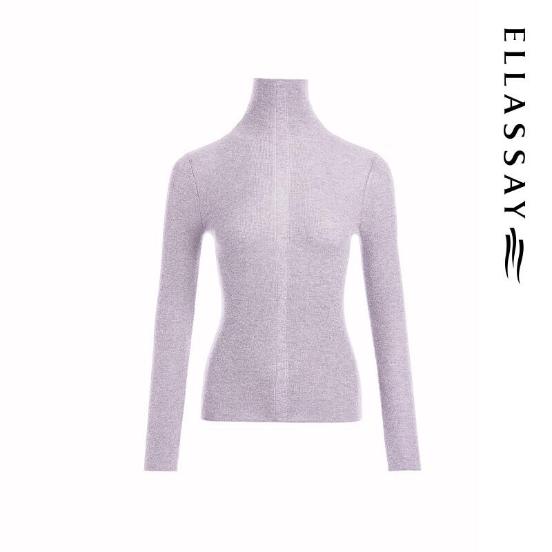 ELLASSAY Women's Lambswool High-Neck Knit Sweater