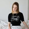 Egoist Volume Boucle Lettering Short Sleeve Knit  Es2okh02 