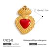 SUMMLY Trendy Wings Flame Heart Valentine's Day Pendant 18K Gold Plated Stainless Steel Romantic Charms Fashion Jewelry