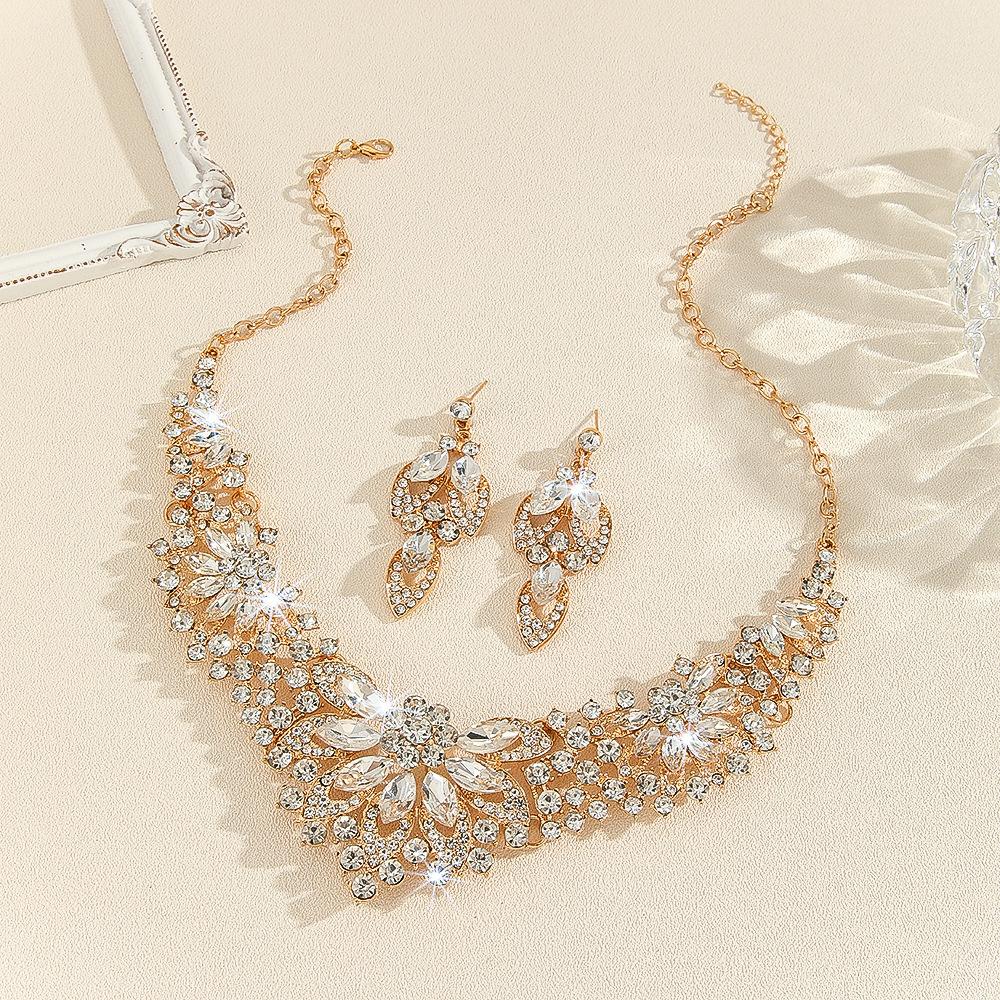 Bridal Necklace and Earrings Set - Colorful  Vintage-inspired  High-end Design Accessories