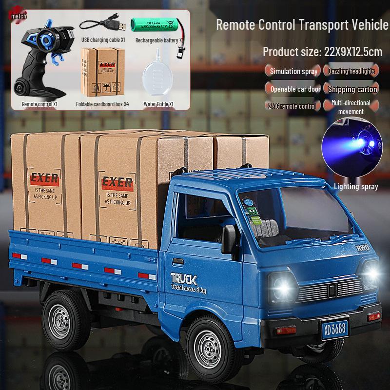 Remote Control Sound & Light Drift Van - Double Door Simulation Toy Car for Kids