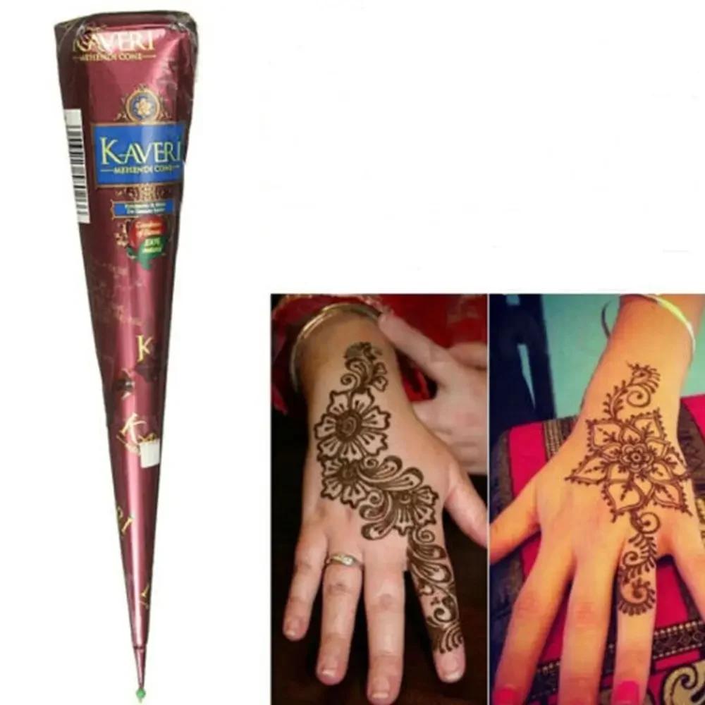 Coni Temporanei di Henné Naturale Color Crema Arte del Tatuaggio all'Henné Indiano Coni Pittura Inchiostro Mehandi Henné Erboristico Tatuaggio Temporaneo Body Art