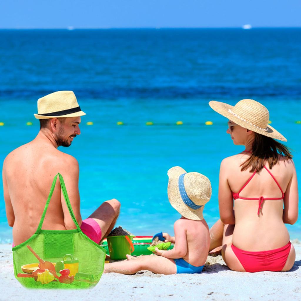 Mesh Beach Handbag Children's  Storage Bag, Suitable For Outdoor Beach Storage Bag, Foldable