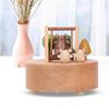 Wooden Music Box Innovative Cartoon Bear Swing Musical Box Ornament Birthday Gift
